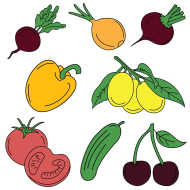 Çeşitli karalamalar kümesi