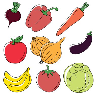 Çeşitli karalamalar kümesi