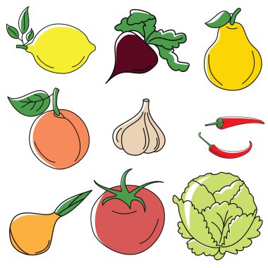 Çeşitli karalamalar kümesi