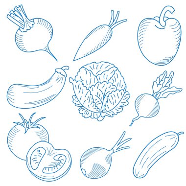 Çeşitli karalamalar kümesi