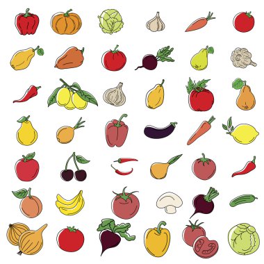 Çeşitli karalamalar ayarla, el çekilmiş kaba basit çizimler