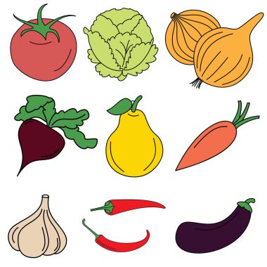 Çeşitli karalamalar kümesi