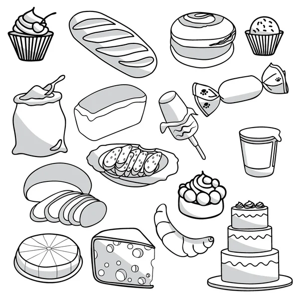 Vector collection of breads — Stock Vector