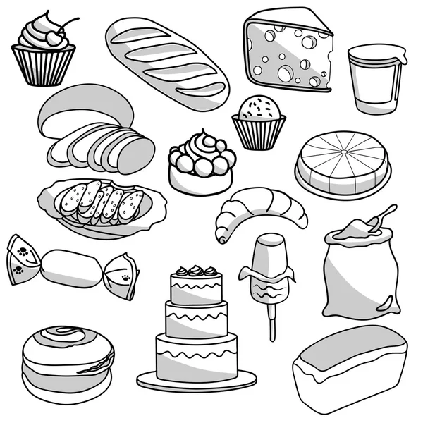 Imagem de desenho de alimentos — Vetor de Stock