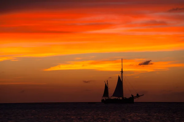 Puesta de sol en Aruba — Foto de Stock