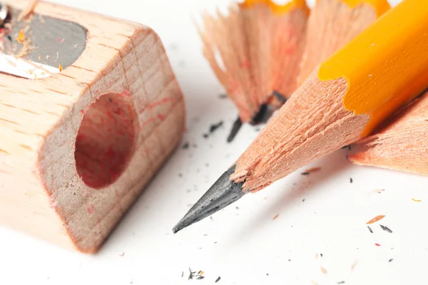 Pencil and Sharpener Royalty Free Stock Photos