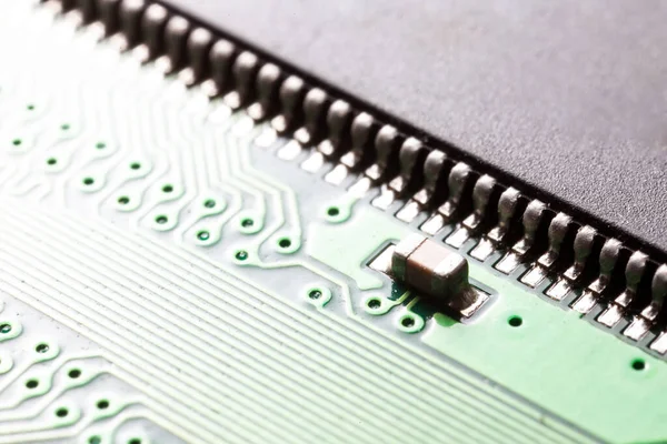 Macro Photography Computer Electronic Circuit Board — Stock Photo, Image