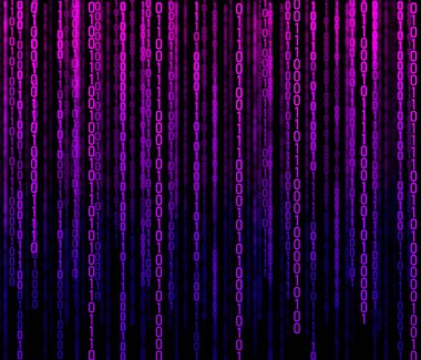Siyah arkaplanda ikili kodlu güzel arkaplan