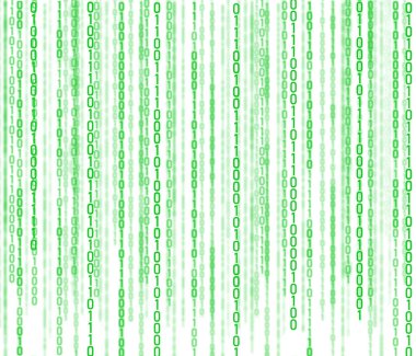 Beyaz arkaplanda ikili kodlu güzel arkaplan