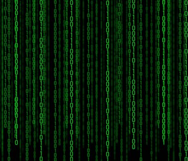 Siyah arkaplanda ikili kodlu güzel arkaplan