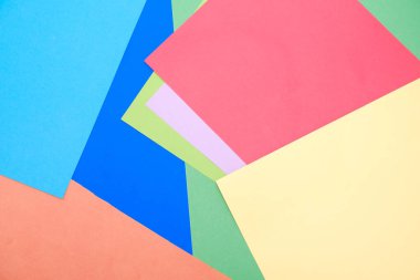 Renkli kağıt üst görünümünden güzel bir arkaplan