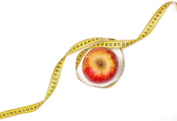 Elma ve santimetre — Stok fotoğraf
