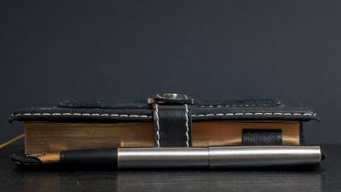 Diary book on the table