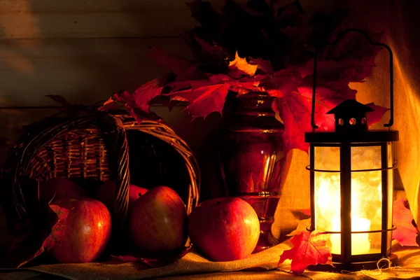 Appels op tafel Stockfoto