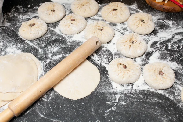 Dough on the table — Stock Photo, Image