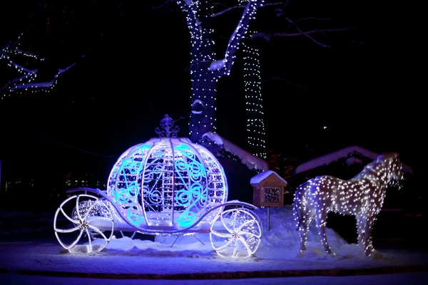 Glowing decorative coach — Stock Photo, Image