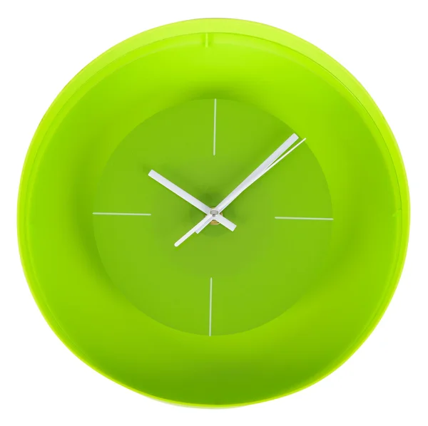 녹색 클래식 벽 시계 — 스톡 사진