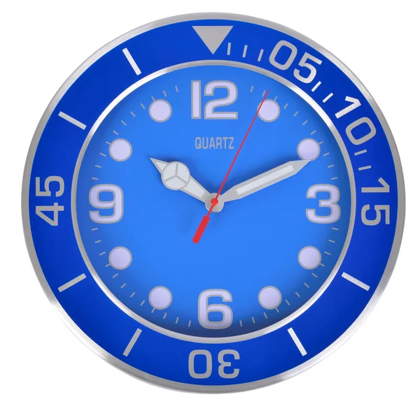 Blaue klassische Wanduhr — Stockfoto