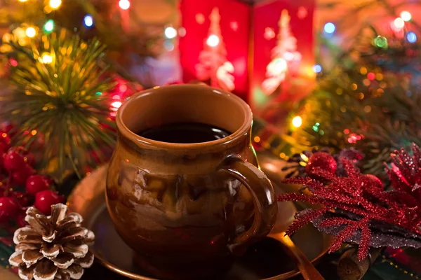 Kerstmis warme chocolademelk — Stockfoto