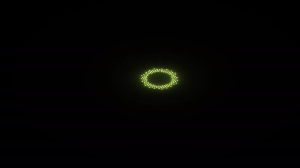 Powiększ impuls warp Nagłe przerwy w neonowych pierścieniach fantazji naukowej — Wideo stockowe