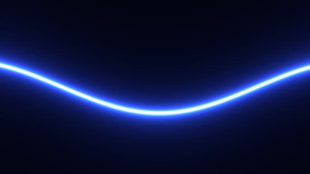 Arus Benang Thread dari Cahaya Biru Gelombang Gently Across Frame — Stok Video