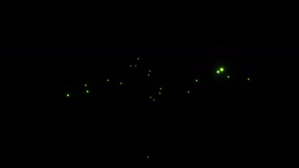 Abstract Vuurvliegjes Bewegende Glow Bugs Flying — Stockvideo