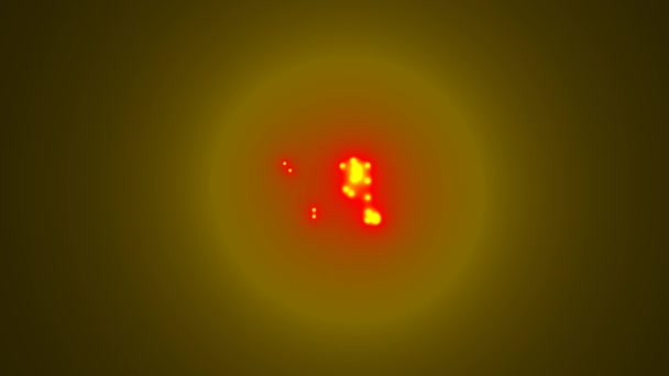 Hot Balls of Molten Fire Blobs Floating Randomly Around Centre Frame — Stock Video