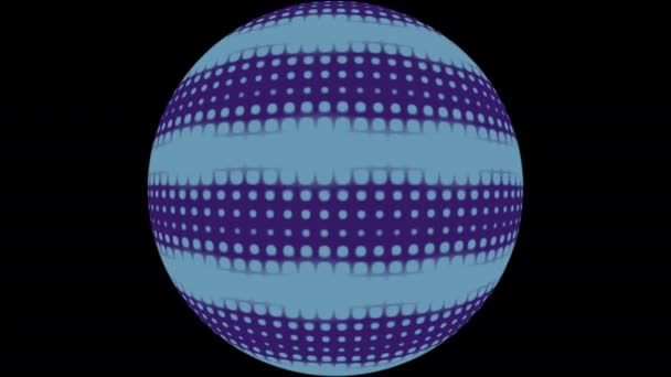 Abstract Panelen op een niet-reflecterende Disco Ball Warpings Vormen Bol Party Mask — Stockvideo