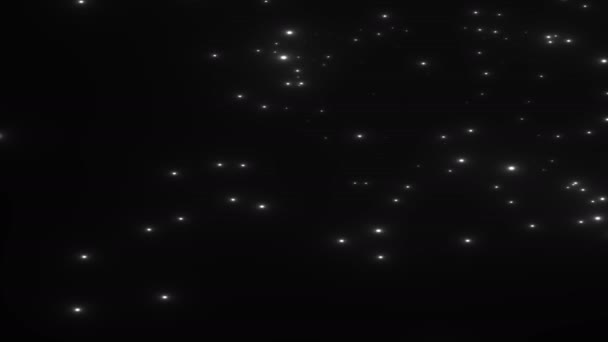 Geniş Boşlukta Yavaş Uçuş Sakin Astrolojik Yıldızlar — Stok video