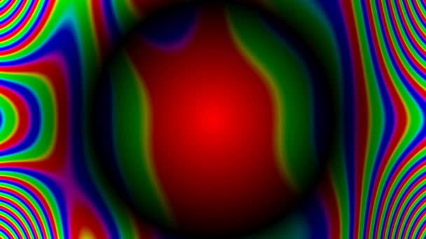 Искривлённая дифракция ярких искривлённых линий — стоковое видео