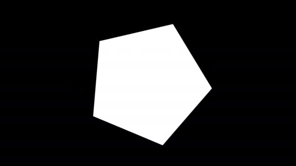 Маска многоугольной смены числа сидов от кнопки Play вверх — стоковое видео