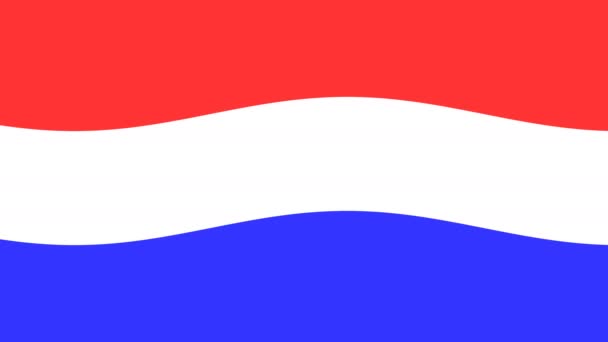 Nizozemsko Holandsko Holandská vlajka Waving Curved Animation Loop