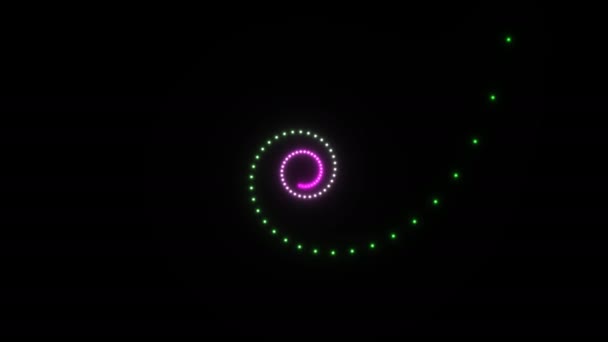 Cercle spirale Lumière formant Helix à partir d'une lumière — Video
