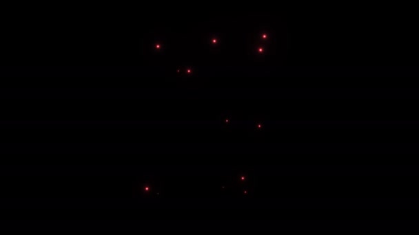 Poucas estrelas anãs vermelhas espaço profundo em movimento Visualizador passado — Vídeo de Stock