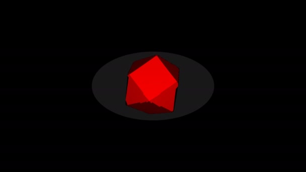 Rolling Glitched Glitching Turning Over Enneagon Nonagon — Vídeo de stock