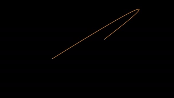 Solo movimiento estiramiento Bezier curva girando alrededor del centro del marco — Vídeo de stock