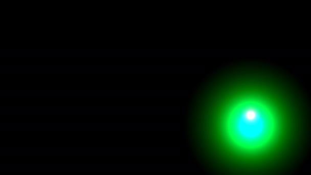 Willekeurig Oscillerend Groen Licht met Volger Sub Kleiner Voorwerp — Stockvideo