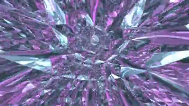 Im Infinite Diamond Kristall Reflexion Mirror Room — Stockvideo