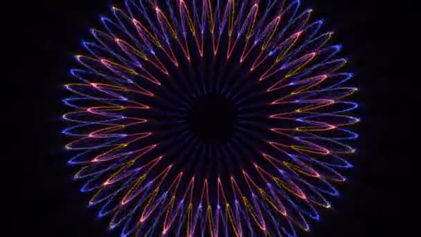 Electrical Arcs of Waveform Circles Spinning Opposite Directions — Stock Video
