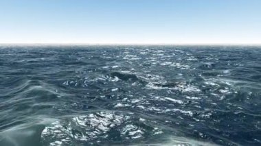 CG Okyanus Yüzeyi Su Dalgaları Uluslararası Suları Dalgalandırıyor
