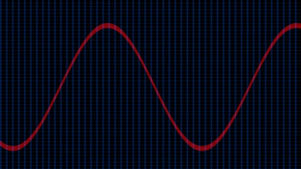 Linhas de grade com ondas móveis de sinal — Vídeo de Stock