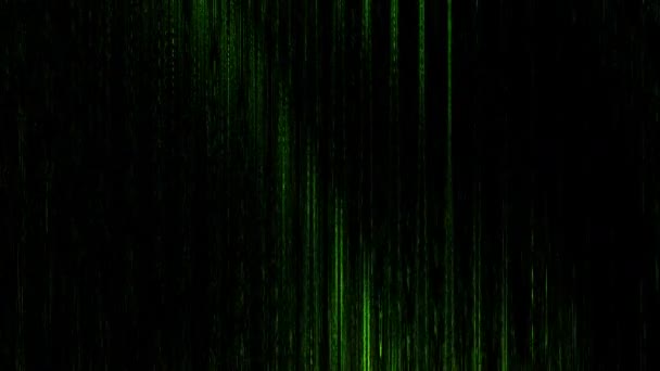 Gießen digitale Matrix Wasserfall Cyberspace Cyber Ascii Text Falling — Stockvideo