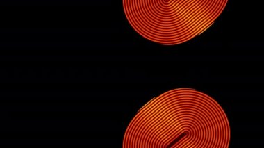 Karşıt Parmak İzi Soyut Hareket Eden Turuncu Çizgiler