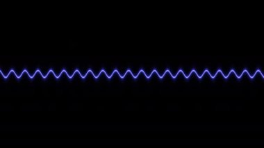 Dalga Biçimi İnce Çizgi Sinüs Şablonu Lcd Ekran Izgarası Üzerinde Hareket Ediyor
