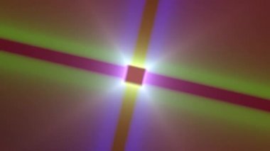 Altı Yüzlü Projektör Işıklarının Üzerinde Yuvarlanan Küp