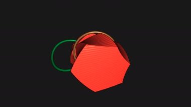 Halkalar Eşleştirilmiş Kablolar Karmaşık Esnek Boolean Geometri İşlemini Gösteriyor