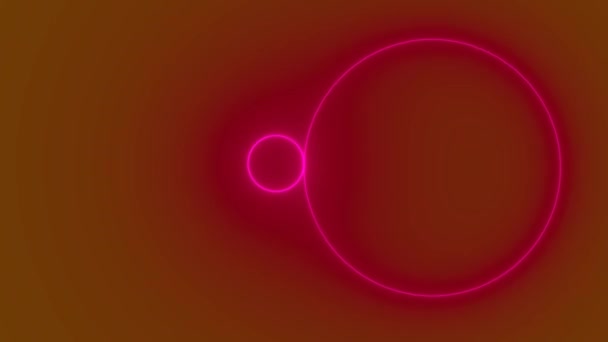 放大成两个对耦合圆环的对接正弦 — 图库视频影像