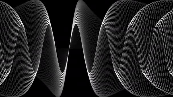 Kompressionswellen kompilieren Maske zum zentralen Wellenstrahl — Stockvideo