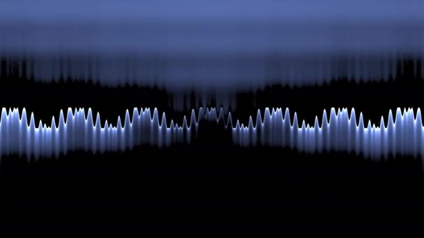 Formulario de expansión de onda de audio Patrón de forma de onda de sonido — Vídeo de stock