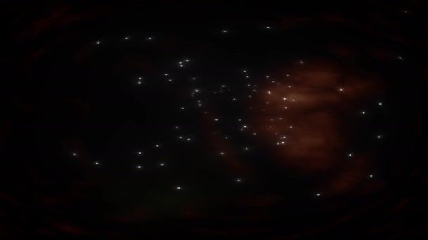 Avlägsen djup rymd fantasi abstrakt nebulosa framtid chock våg — Stockvideo